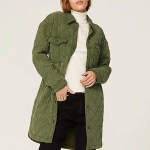 Blank NYC quilted moto jacket shacket